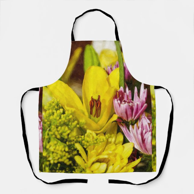 Cheerful Bouquet Painterly Apron (Front)