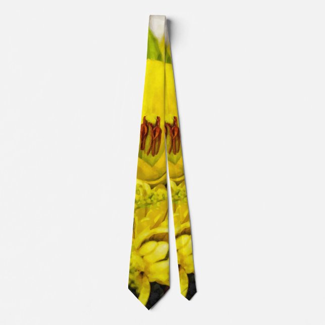 Cheerful Bouquet Painterly Neck Tie (Front)