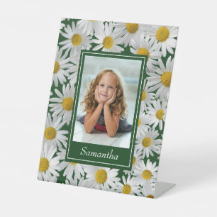 Cheerful Bright Daisy Custom Photo – Pedestal Sign