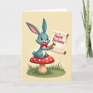 Cheerful Bunny Birthday Card