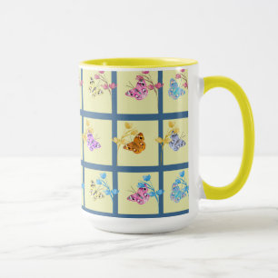 Cheerful Butterflies & Flowers Mug