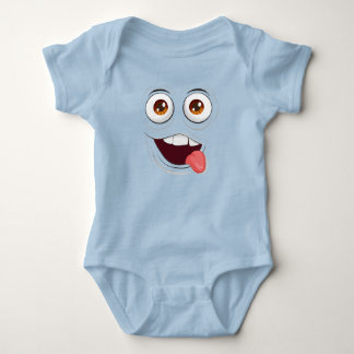 Cheerful Cartoon Baby Jersey Bodysuit