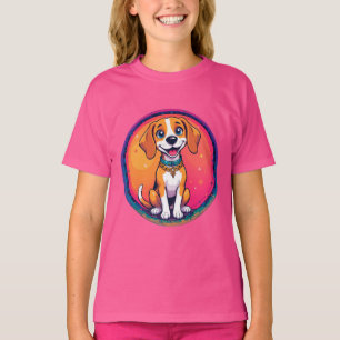 Cheerful Cartoon Dog T-Shirt
