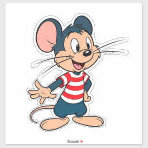Cheerful Cartoon Mouse Character