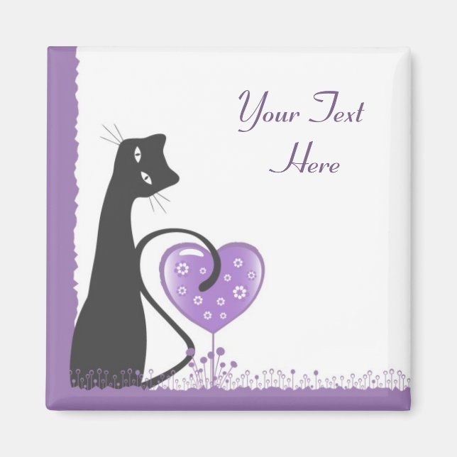 Cheerful Cat Magnet Design (Front)