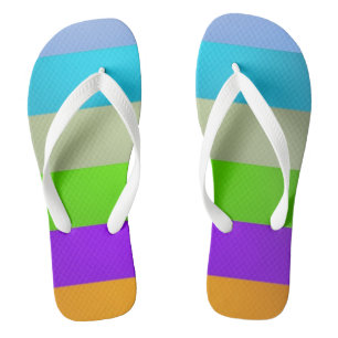 cheerful charming stripes flip flops