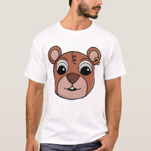 Cheerful Cheeky Animal Face T-Shirt