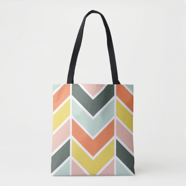 Cheerful Chevron Tote Bag (Front)
