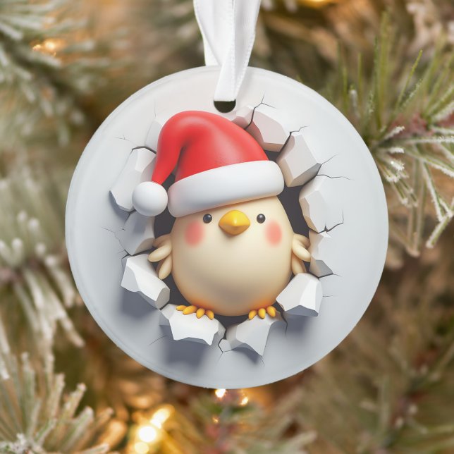 Cheerful Chick Holiday Breakout Ornament (Tree)