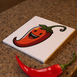 Cheerful Chilli Pepper Tile
