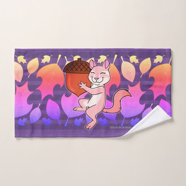 Cheerful Chipmunk - Hand Towel (Hand Towel)