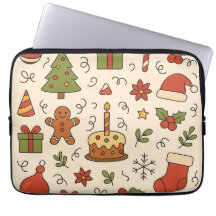 Cheerful Christmas Doodle Pattern