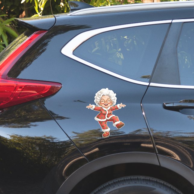 Cheerful Christmas Grandma Holiday Celebrations (Car Side)