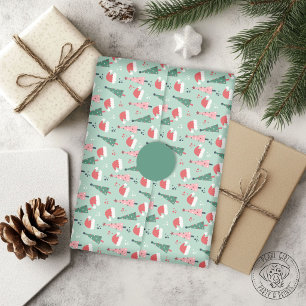 Cheerful Christmas Mint Wrapping Paper