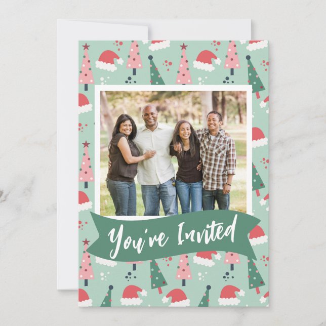 Cheerful Christmas Party Invitation (Front)