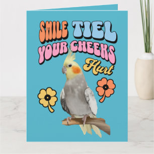 Cheerful Cockatiel Parrot  Card