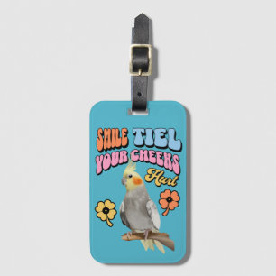 Cheerful Cockatiel Parrot  Luggage Tag