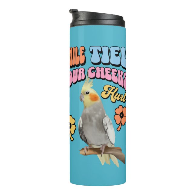Cheerful Cockatiel Parrot  Thermal Tumbler (Rotated Right)