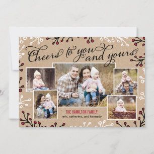 Cheerful Collage Holiday Photo Card