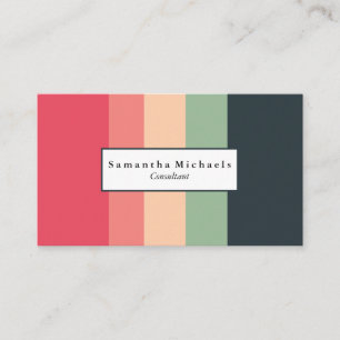 Cheerful Colour Block Business Cards