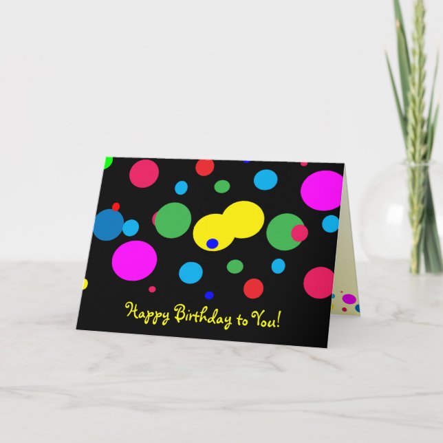 Cheerful Colour Circles Birthday Card (Front)