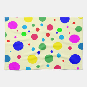 Cheerful Colour Circles Tea Towel