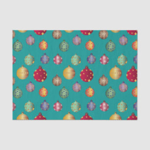 Cheerful Colourful Christmas Ornaments Tissue Paper