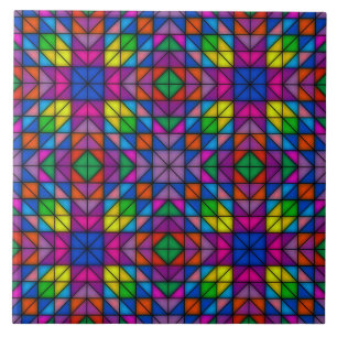 Cheerful Colourful Geometrics Tile