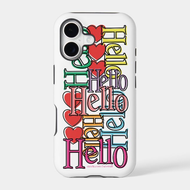 Cheerful Colourful "Hello, Hello"Typography Design (Back)