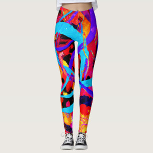Cheerful Colourful Pattern Play Leggings