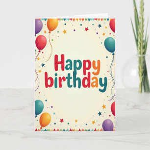 Cheerful Colours Birthday Card