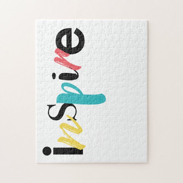 Cheerful, creative, modern typography of Inspire Jigsaw Puzzle (Vertical)