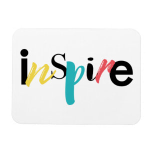 Cheerful, creative, modern typography of Inspire Magnet