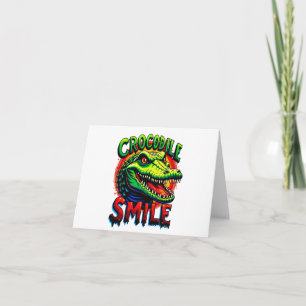 "Cheerful Crocodile Smile – Fun and Whimsical  Card
