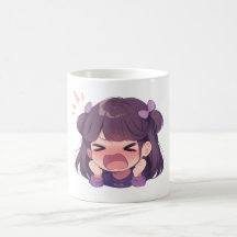 Cheerful Cute Girl Tea Cups Coffee Cups