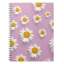 Cheerful Daisy Pattern on Pink Background