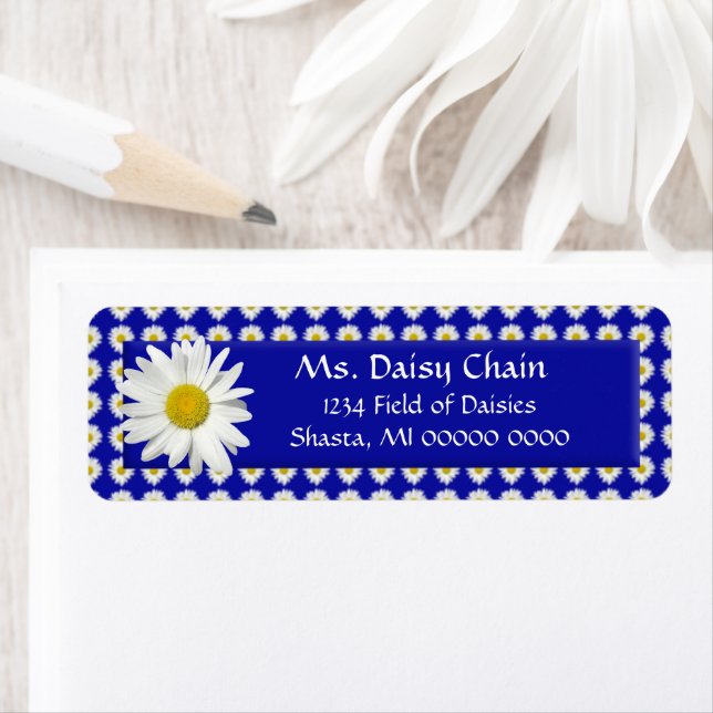 Cheerful Daisy Return Address Label (Insitu)