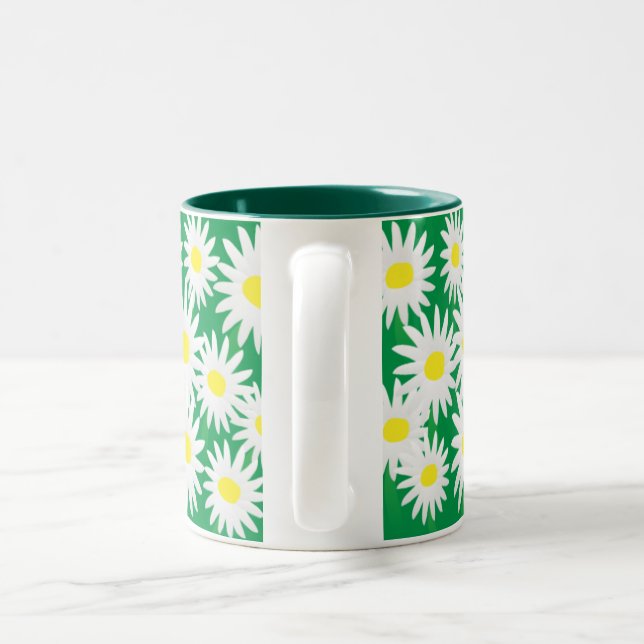 Cheerful Daisy  Two-Tone Coffee Mug (Handle)