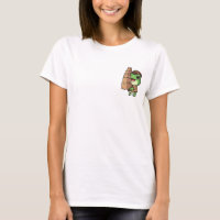 Cheerful Delivery Frog Balancing a Towering Stack