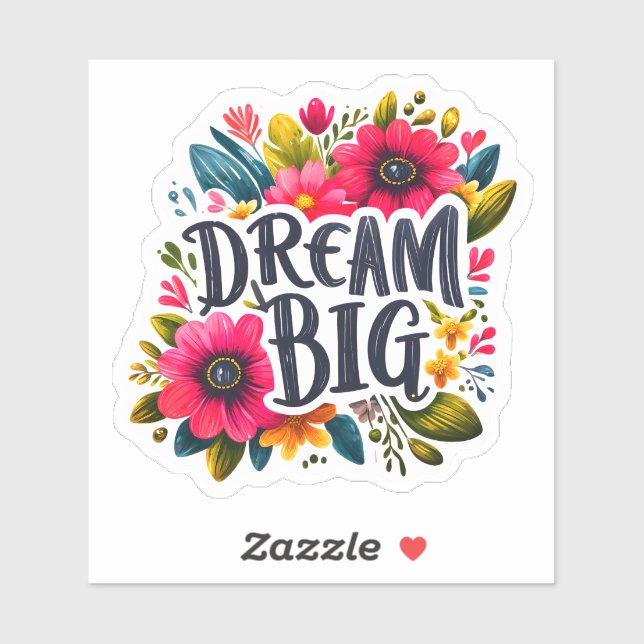Cheerful Design: Bright Flowers & Words (Sheet)