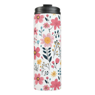 Cheerful Ditsy Wildflower Meadow Thermal Tumbler