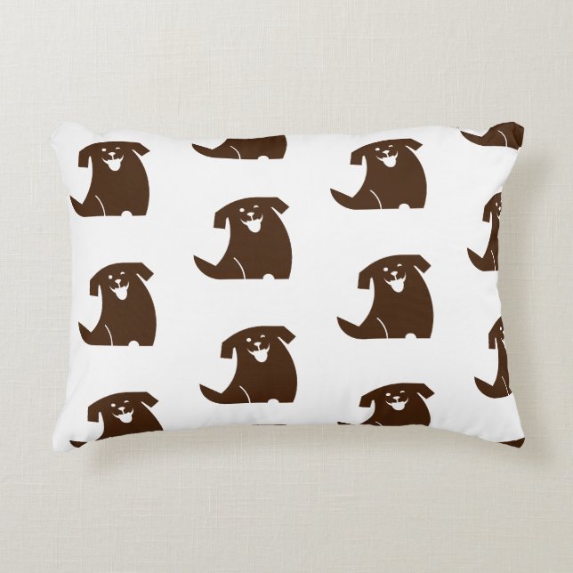 cheerful dog decorative cushion (Front)