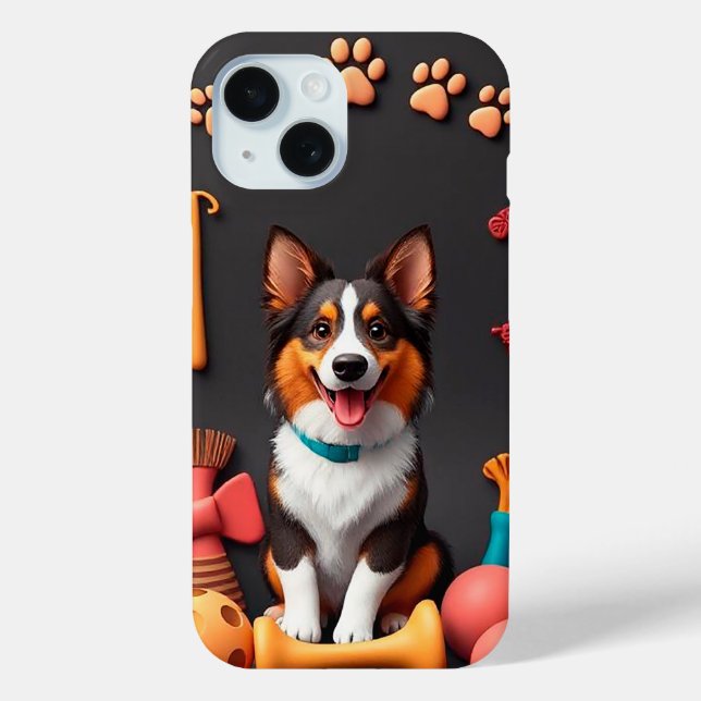 Cheerful dog, likely a Corgi Case-Mate iPhone Case (Back)