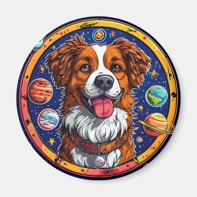 Cheerful dog magnet (Front)