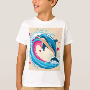 Cheerful Dolphin Mom T-Shirt