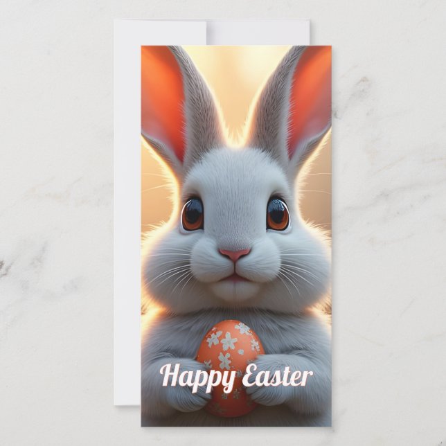 Cheerful Easter Bunny in the Magic of Spring (Front)
