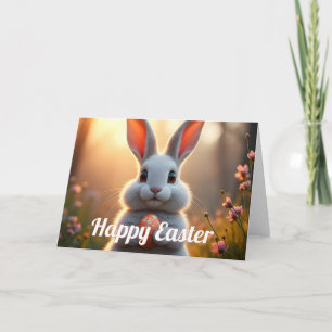 Cheerful Easter Bunny in the Magic of Spring Card