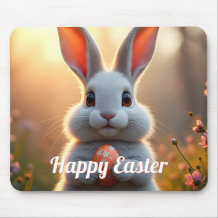 Cheerful Easter Bunny in the Magic of Spring Mouse Mat