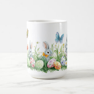 Cheerful Easter Rabbits Coffee Mug