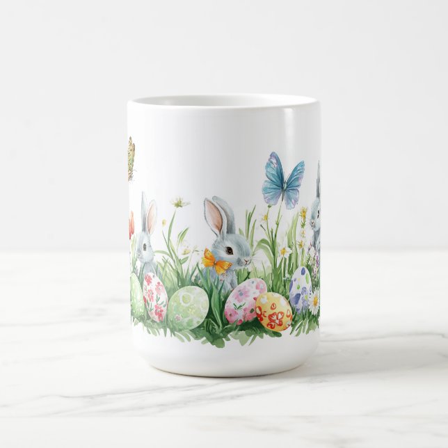 Cheerful Easter Rabbits  Coffee Mug (Center)